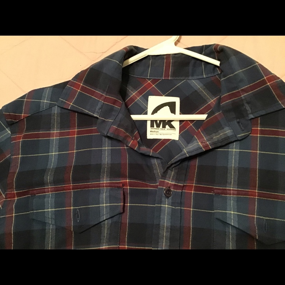 Mountain khaki button down shirt